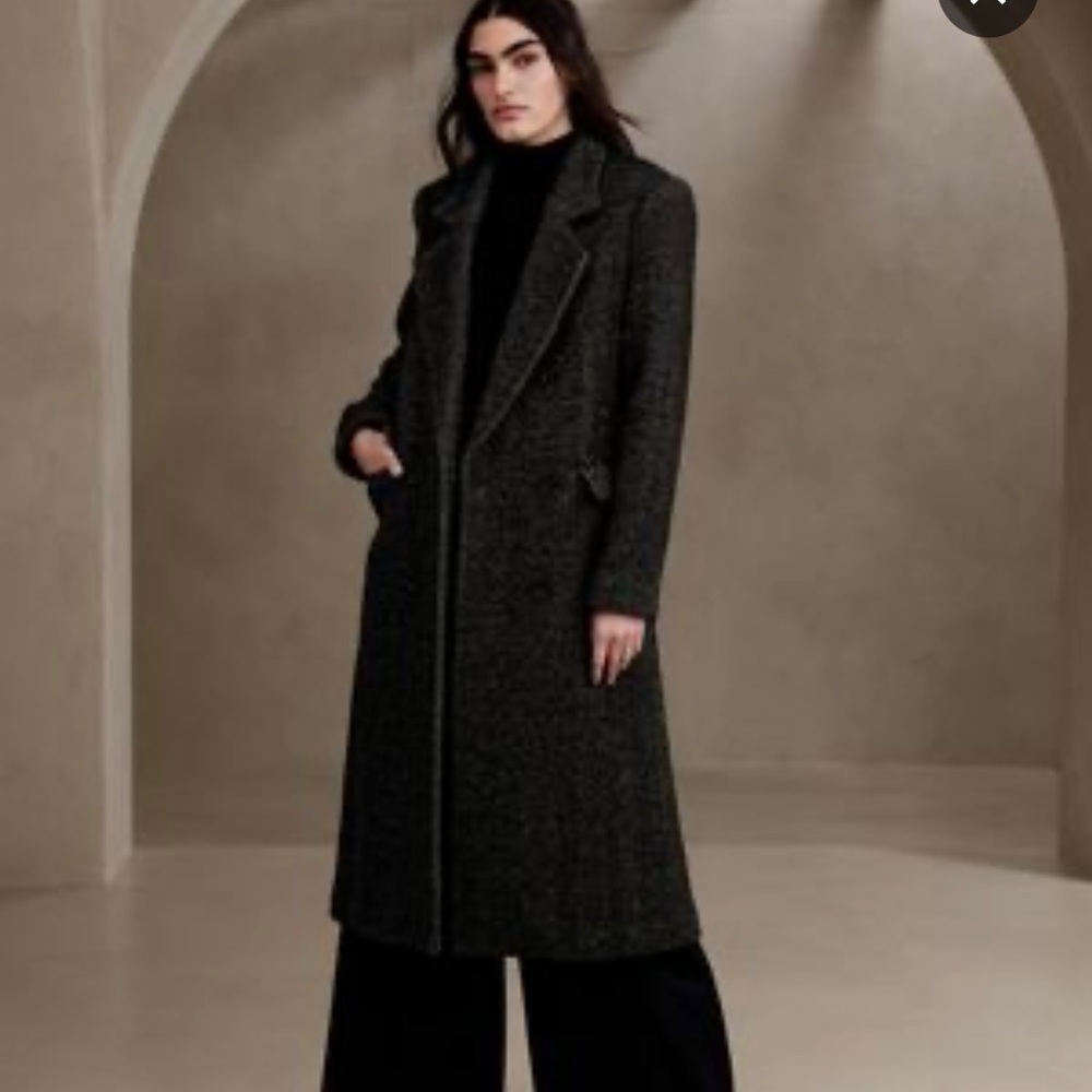 Banana Republic Cortazar Herringbone Coat NWT